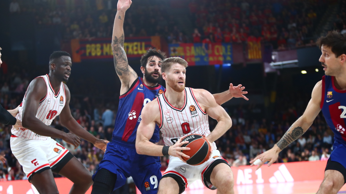 Ραντεβού στο ΣΕΦ - Η Μπαρτσελόνα ισοφάρισε σε 1-1 την σειρά, 77-69 τον Ολυμπιακό στη Βαρκελώνη - Βίντεο 