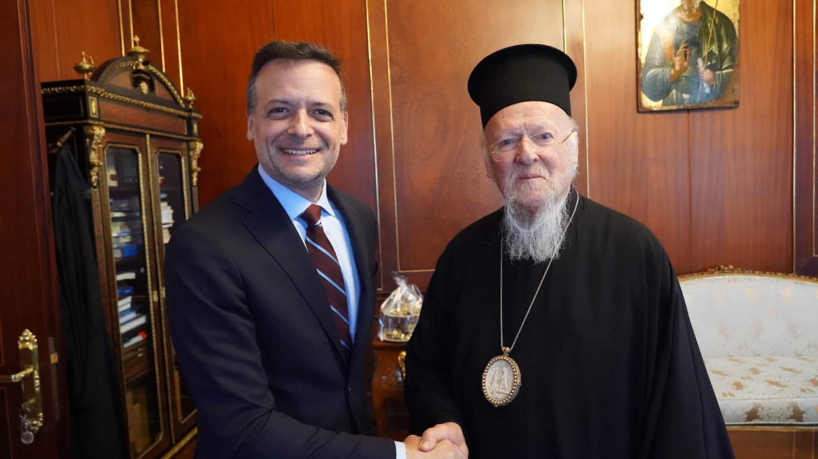 Συνάντηση του Χάρη Δούκα με τον Οικουμενικό Πατριάρχη Βαρθολομαίο