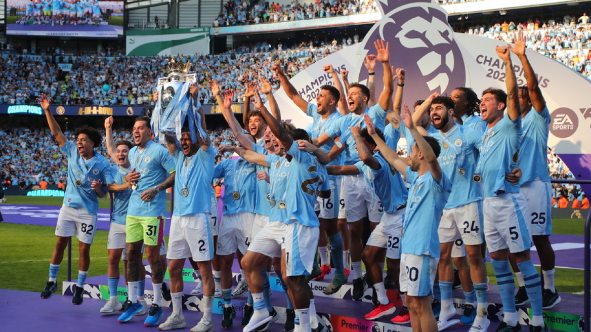 Πρωταθλήτρια η Μάντσεστερ Σίτι - Νίκησε τη Γουέστ Χαμ 3-1 και πήρε τον 4ο σερί τίτλο - Δείτε τα γκολ 