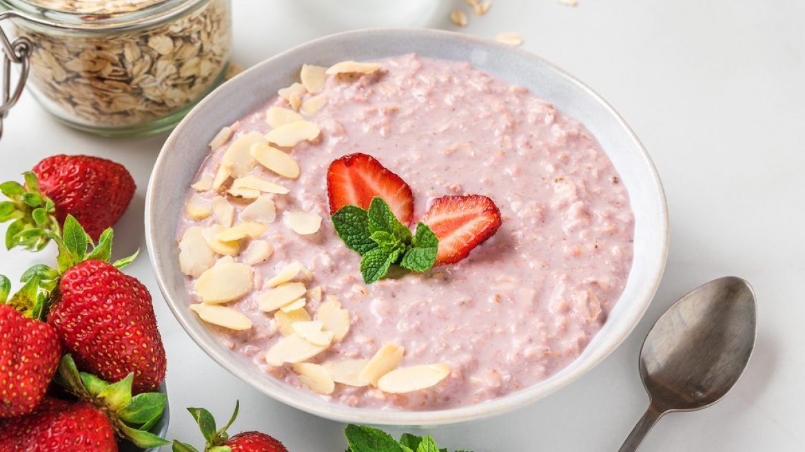 Porridge φράουλας