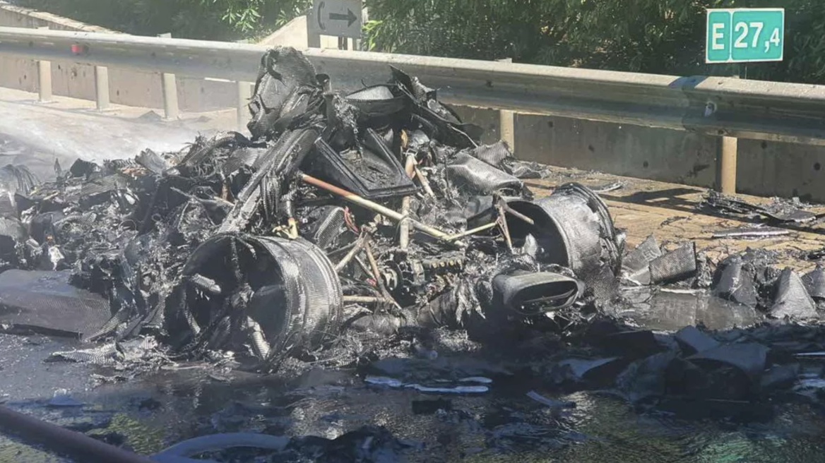 Γιατί... έλιωσε εντελώς το supercar που κάηκε στην Αττική Οδό;