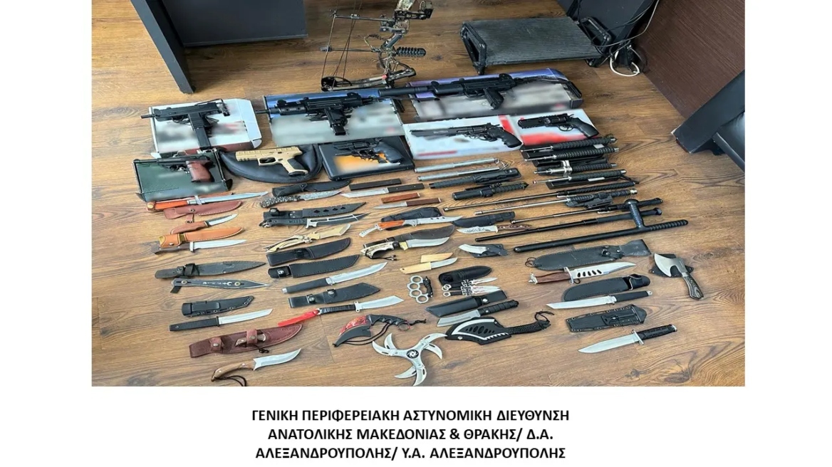 Αλεξανδρούπολη: Σύλληψη ημεδαπού για κατοχή όπλων και ναρκωτικών 