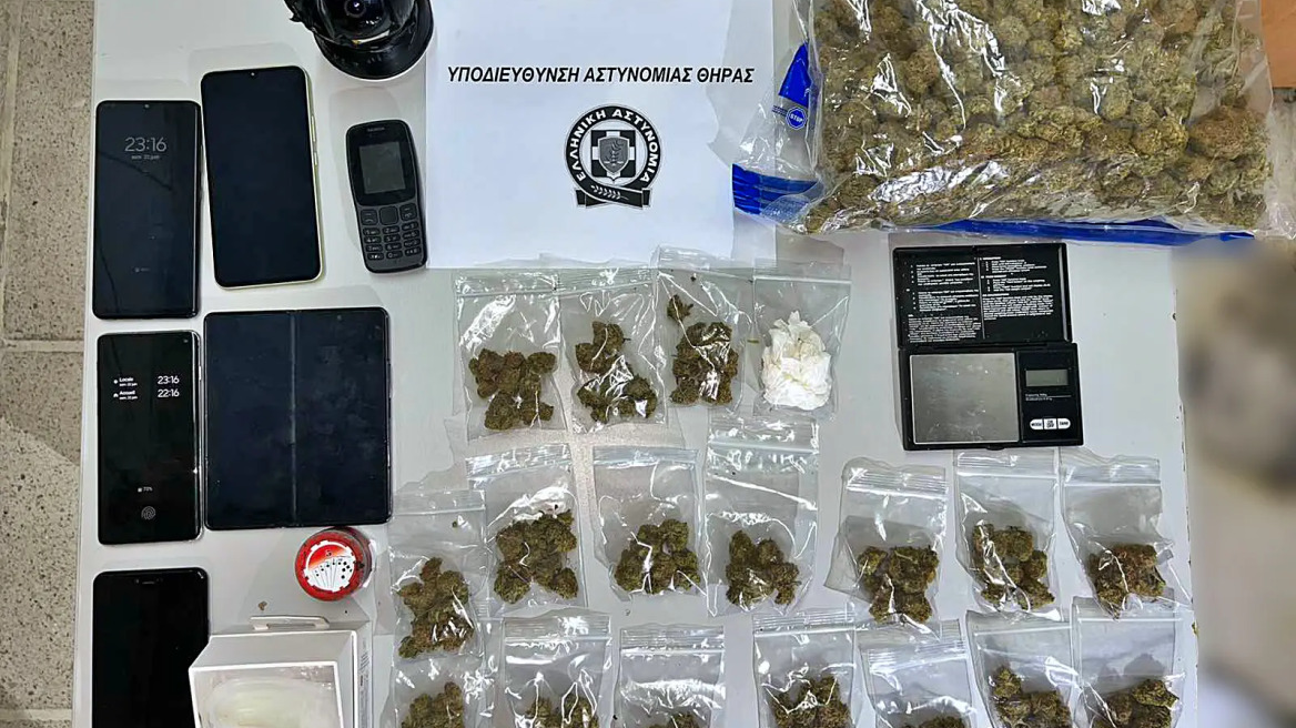 Σαντορίνη: Αποκαλύφθηκε άντρο διακίνησης ναρκωτικών σε σπίτι αλλοδαπού