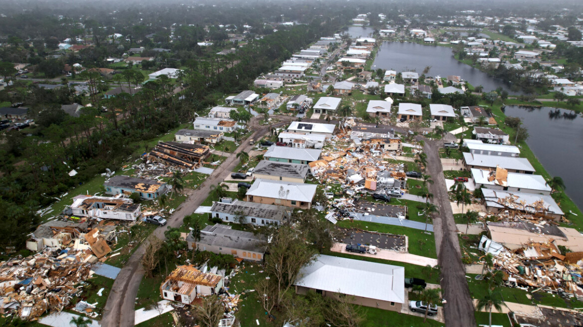 Τυφώνας Milton: Δείτε σε βίντεο από drone τις καταστροφές που άφησε πίσω του στη Φλόριντα