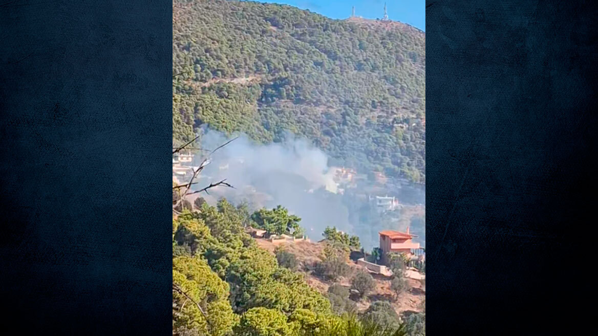 Οριοθετήθηκε η φωτιά στoν Διόνυσο Κερατέας 