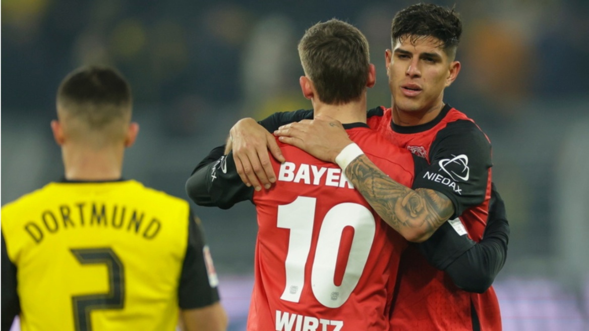 Η Λεβερκούζεν πέρασε με 3-2 από Ντόρτμουντ και πλησίασε στον ένα βαθμό την Μπάγερν - Δείτε τα γκολ 