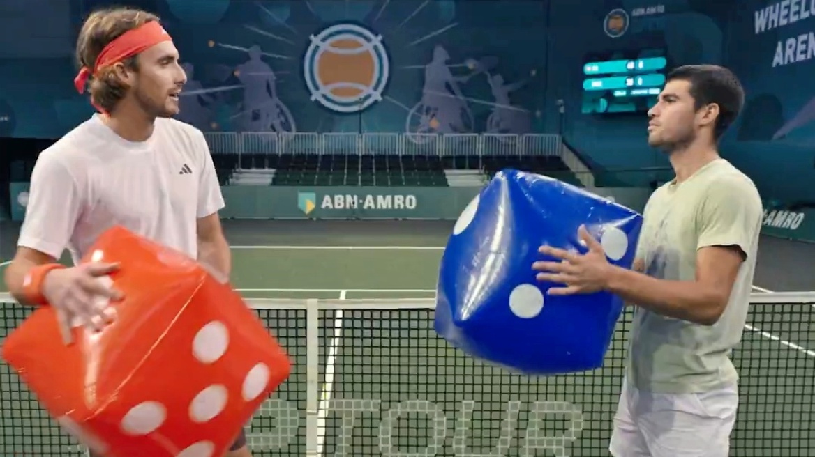 Ο Τσιτσιπάς νίκησε τον Αλκαράθ σε ένα ματς... «do or dice» - Βίντεο