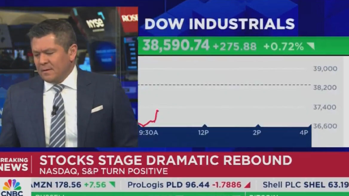 Πώς μια διαρροή για πάγωμα δασμών εκτόξευσε τον Dow Jones και πώς γκρεμίστηκε μέσα σε λίγα λεπτά - Δείτε βίντεο