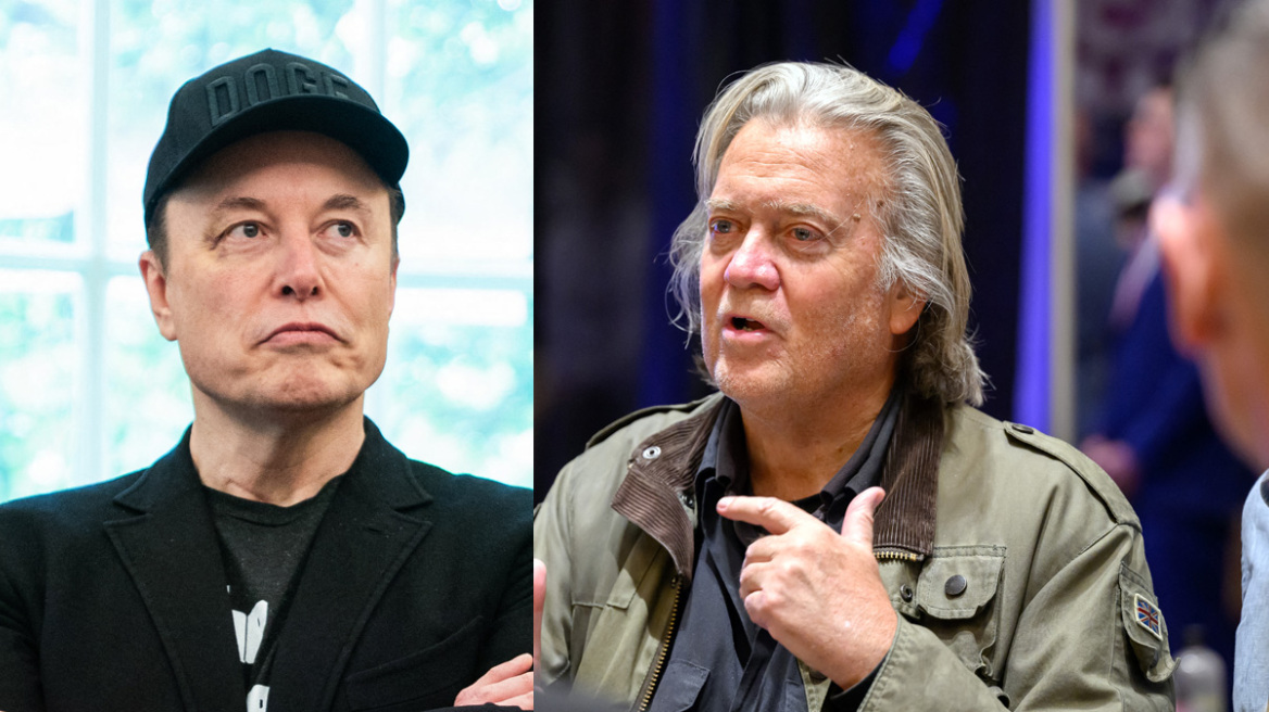 Στα άκρα η διαμάχη Μασκ και Στιβ Μπάνον: «Είναι εγκληματίας» λέει για τον πρώην σύμβουλο του Τραμπ
