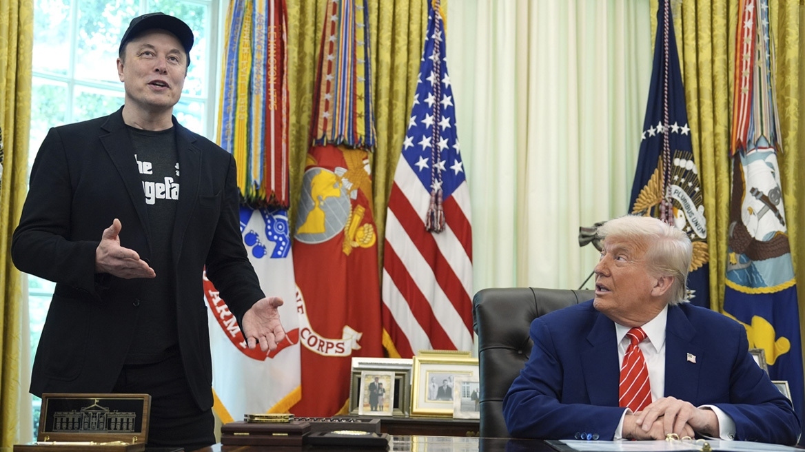 Η νέα κόντρα Έλον Μασκ – Ντόναλντ Τραμπ έριξε τη μετοχή της Tesla κατά 6,62%