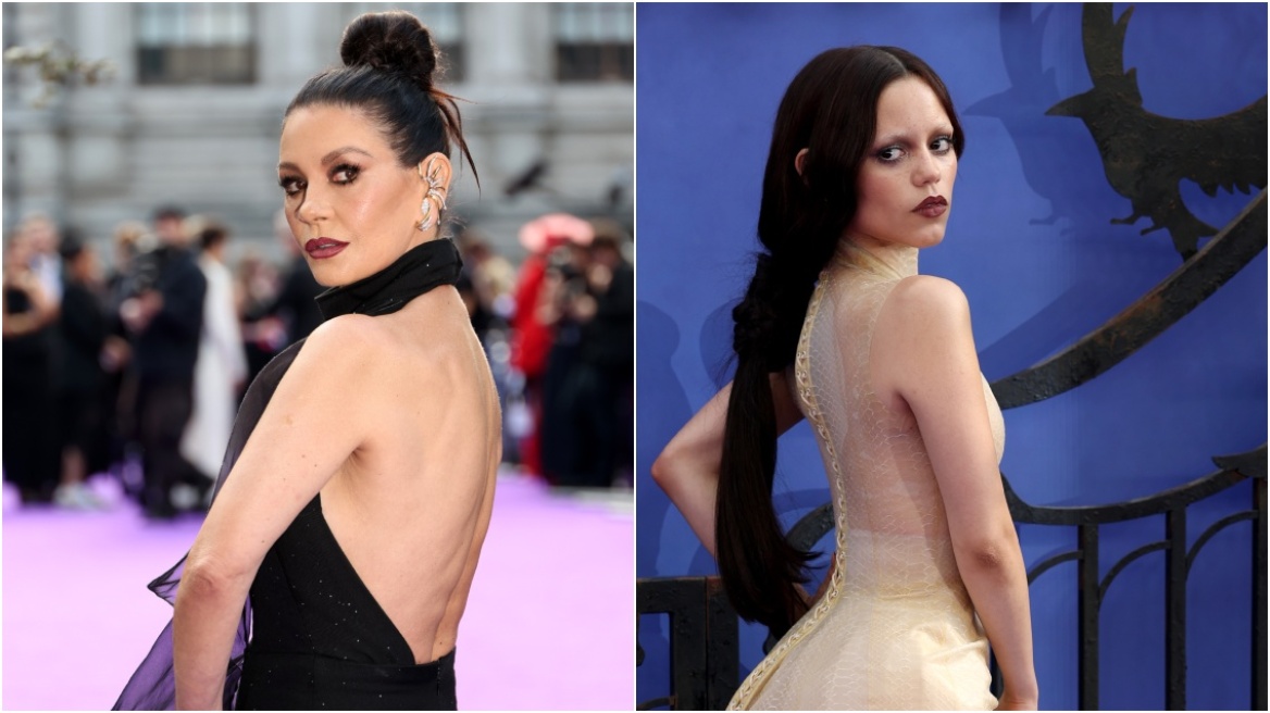 Κάθριν Ζέτα Τζόουνς και Τζένα Ορτέγκα εντυπωσίασαν στην παγκόσμια πρεμιέρα της δεύτερης σεζόν της σειράς «Wednesday»
