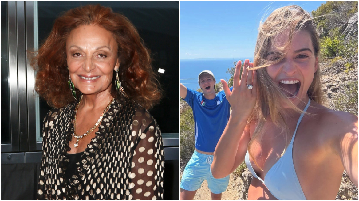 Νταϊάν φον Φίρστενμπεργκ: Η εγγονής της αρραβωνιάστηκε - Οι ευχές και το μονόπετρο από την πρόταση γάμου