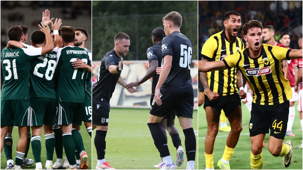 Ευρωπαϊκές κληρώσεις: Παναθηναϊκός, ΠΑΟΚ και ΑΕΚ μαθαίνουν σήμερα αντιπάλους για τα πλέι οφ του Europa και του Conference League