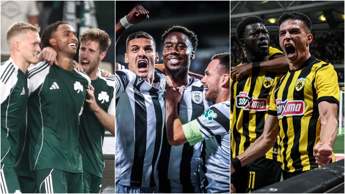 Μαθαίνουν αντιπάλους σήμερα το μεσημέρι Παναθηναϊκός, ΠΑΟΚ και ΑΕΚ σε League Phase Europa και Conference League