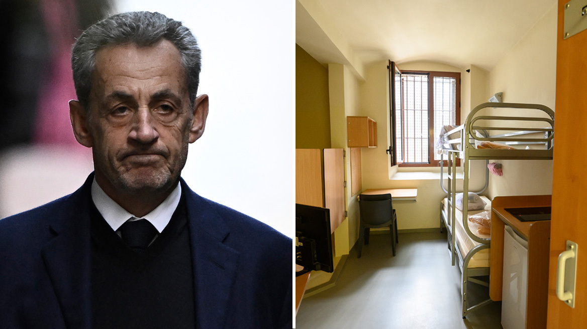 Μέσα στο κελί των 9 τ.μ. όπου κρατείται ο Σαρκοζί, έχει γραφείο και TV ενώ το έχει διακοσμήσει με φωτογραφίες - Ο συμβολισμός των βιβλίων που πήρε μαζί του