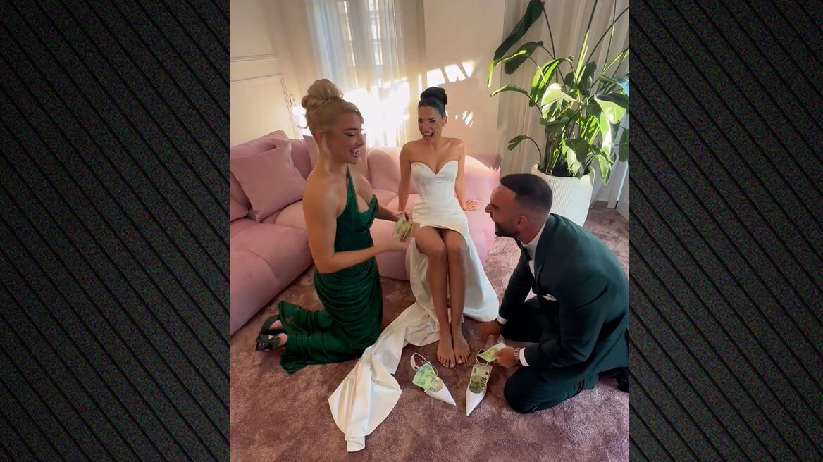 Η Ιωάννα Τούνη πάντρεψε την κολλητή της: Οι προετοιμασίες, τα νταούλια και τα 100ευρα για τα παπούτσια της νύφης - Δείτε βίντεο