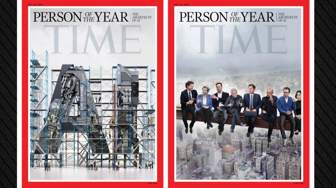 Το περιοδικό Time ανακήρυξε τους αρχιτέκτονες της τεχνητής νοημοσύνης ως «Πρόσωπο της Χρονιάς» για το 2025
