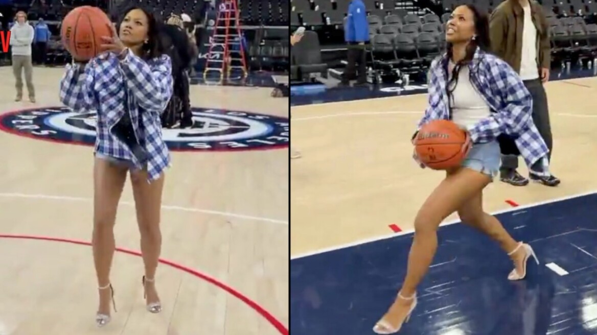 NBA: Αμερικανίδα τραγουδίστρια έπαιξε μπάσκετ με τακούνια, δείτε βίντεο 