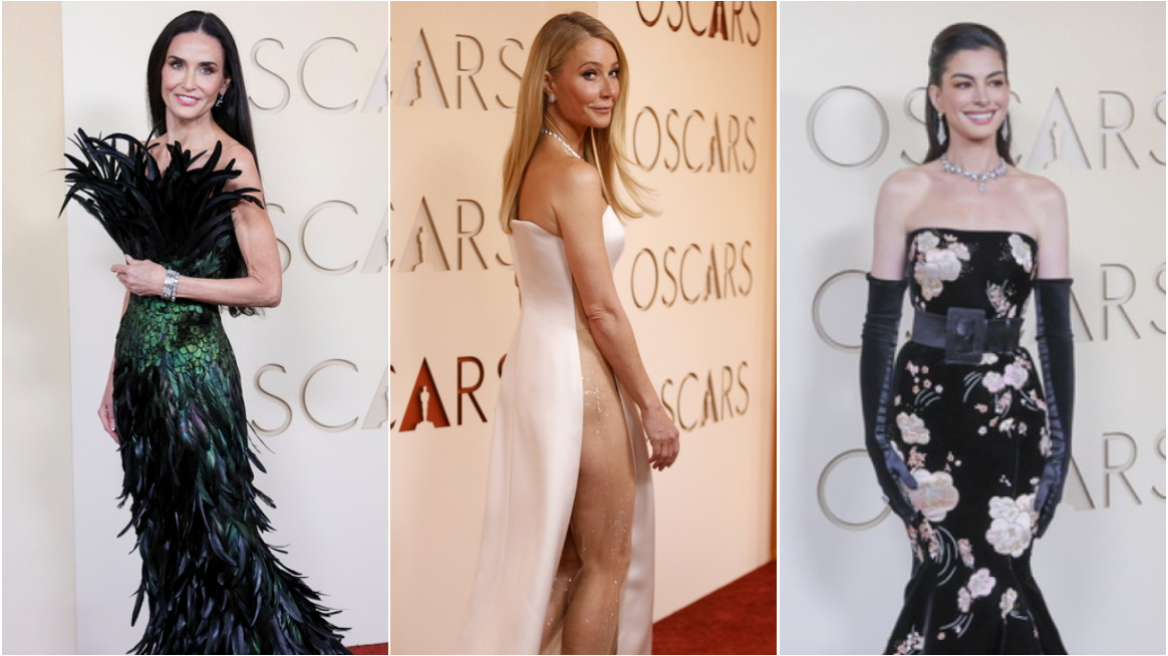 Τα πλούσια φτερά της Ντέμι Μουρ, η σέξι διαφάνεια της Γκουίνεθ Πάλτροου και η λουλουδένια Άν Χάθαγουεϊ, οι λαμπερές εμφανίσεις των Όσκαρ