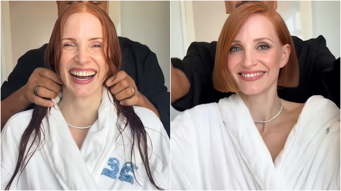 Η Τζέσικα Τσαστέιν έκοψε τα μαλλιά της σε πολύ κοντό καρέ, δείτε βίντεο