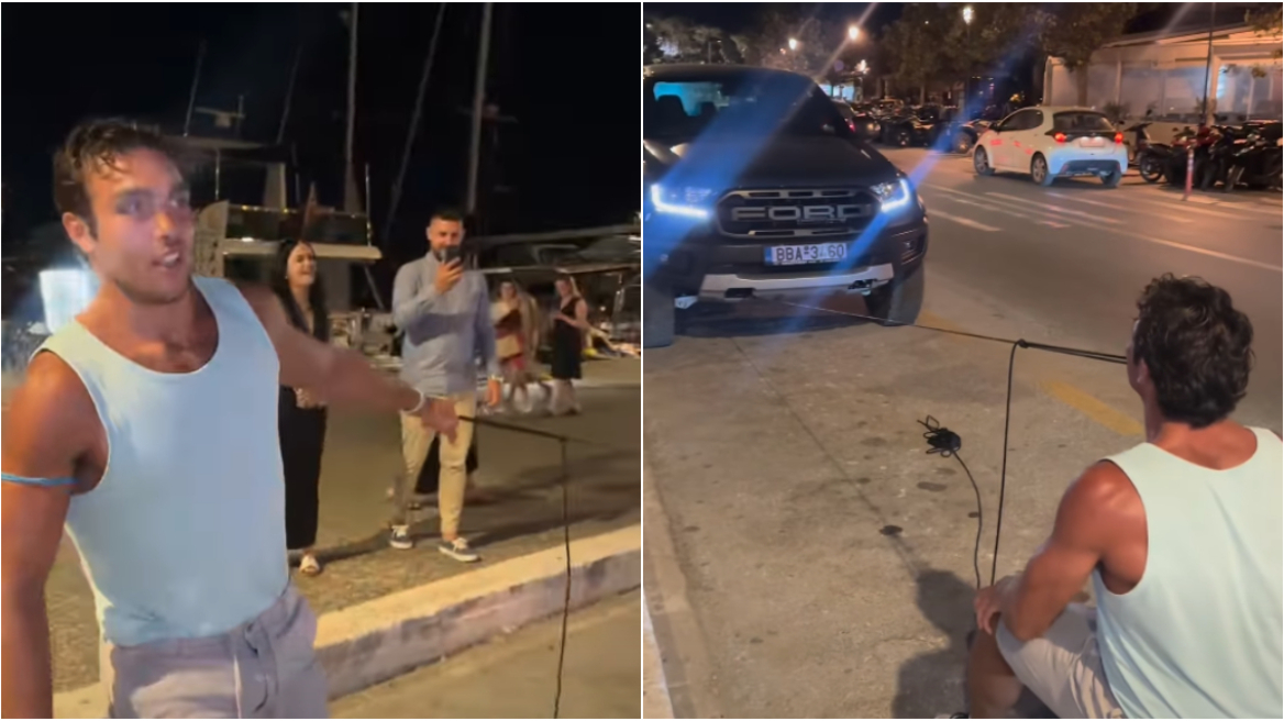 Βίντεο: Ο Γιώργος Πολύχρος του Survivor τράβηξε αμάξι 2,5 τόνων με τα δόντια του
