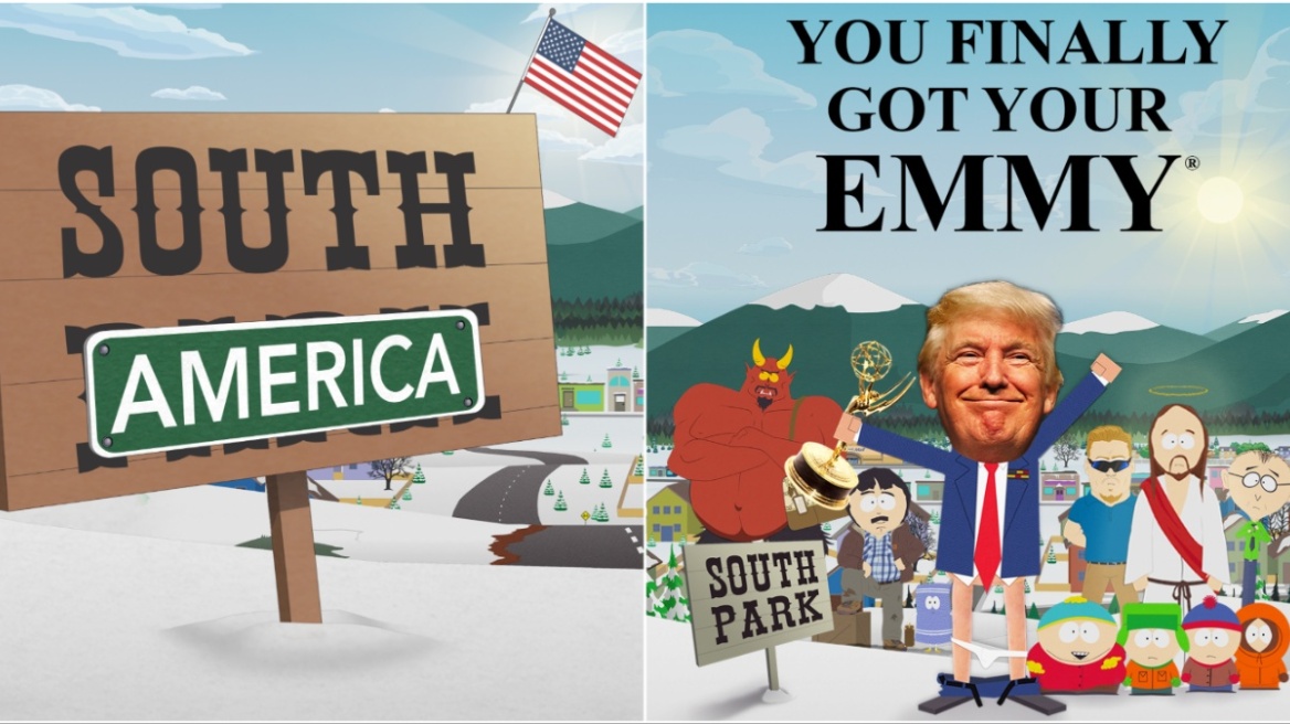 Η σατιρική σειρά «South Park» έγινε... «South America» για να τρολάρει τον Τραμπ για τις αλλαγές ονομάτων