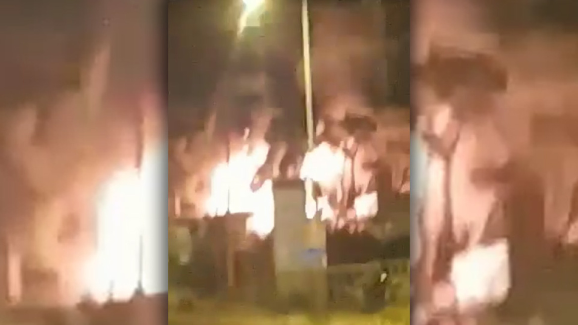 Βίντεο από τη φωτιά σε εγκαταλελειμμένο κτήριο στην Παλλήνη - Νεκρός ένας 60χρονος