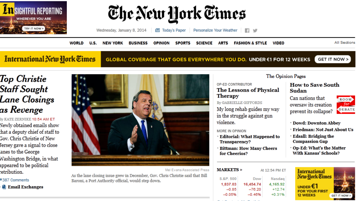 Νέα εμφάνιση για την ιστοσελίδα των New York Times