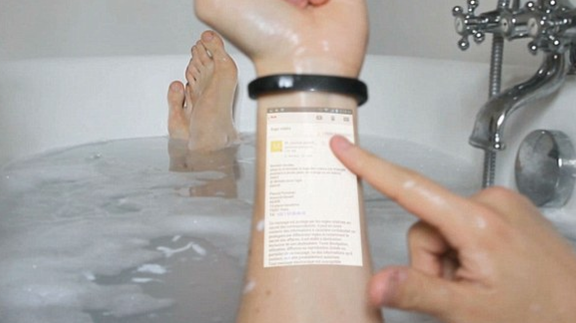 Βίντεο: Κι όμως, αυτό το βραχιόλι μετατρέπει το χέρι σας σε οθόνη αφής!