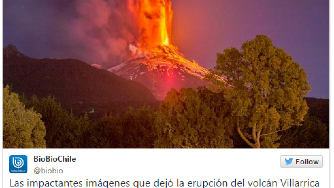 Τρόμος στη Χιλή: «Ξύπνησε» ένα από τα πιο ενεργά ηφαίστεια της Νοτίου Αμερικής