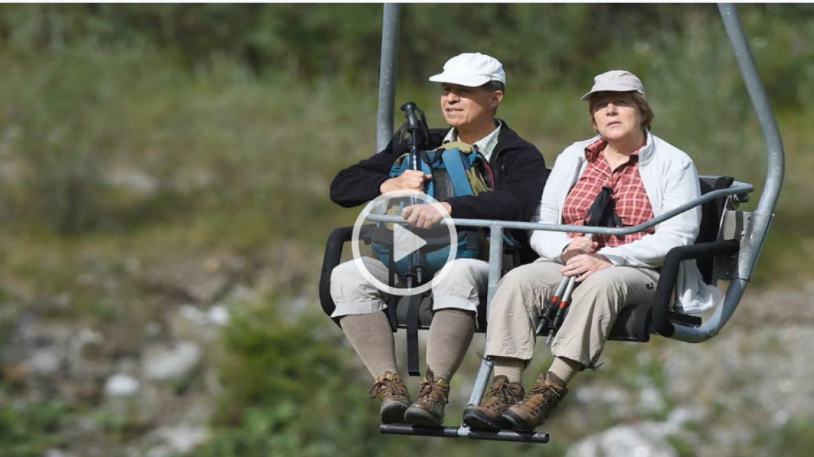 Δείτε βίντεο: Χαλαρή για διακοπές στο νότιο Τιρόλο η Μέρκελ