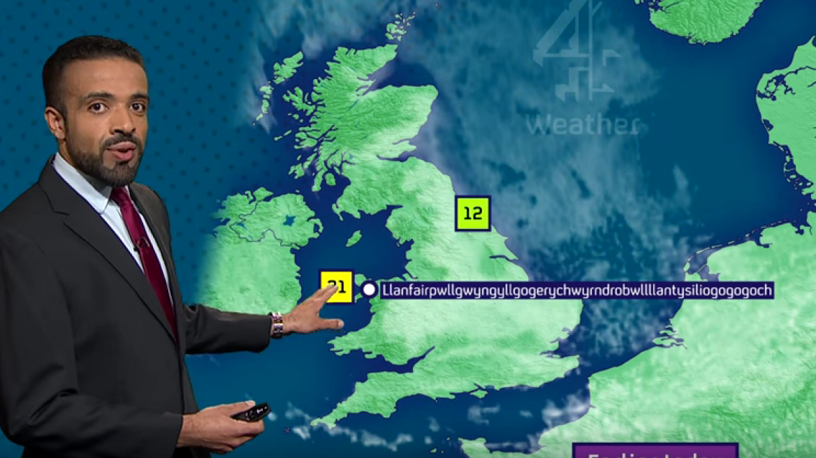 Weatherman ‘nails’ one of longest place names in the world! List of longest places! (vid+pics)
