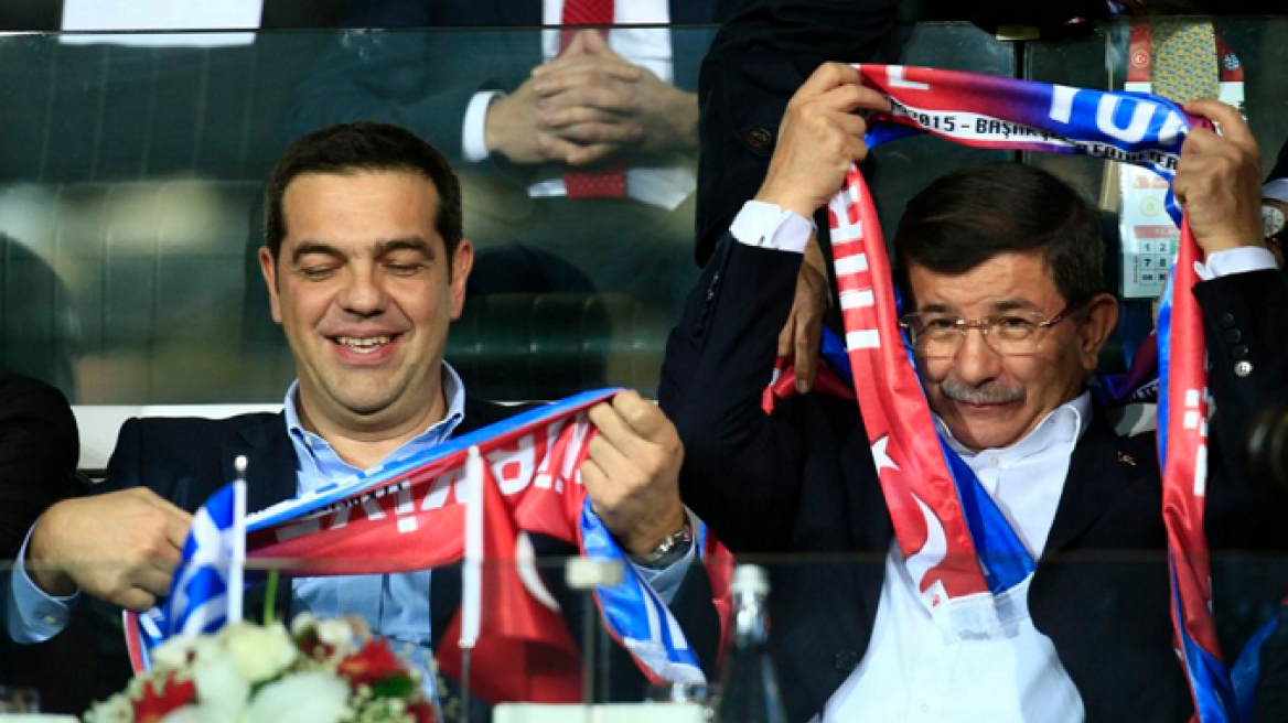 Greek and Turkish PMs watch friendly match between their countries