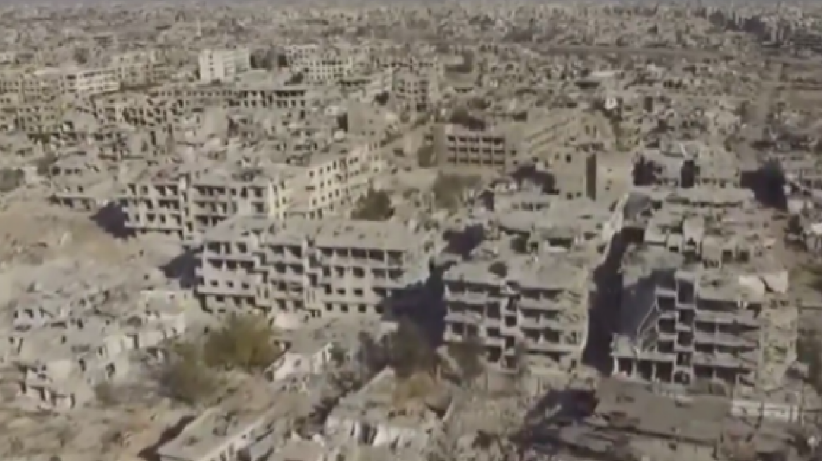 Συγκλονιστικό βίντεο: Δείτε το μέγεθος της καταστροφής που έχει υποστεί η Δαμασκός