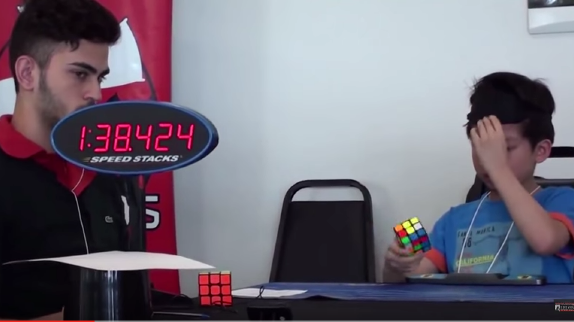 Incredible kid solves Rubik’s Cube blindfolded! (video)