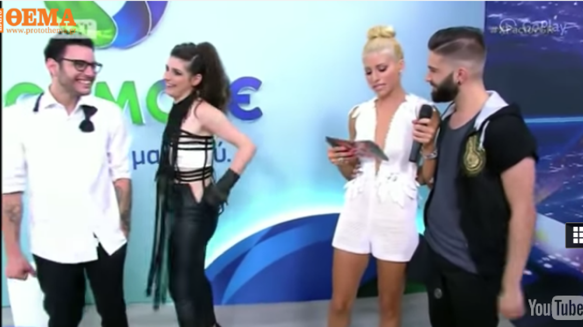 Greece ‘X-Factor’ contestant flashes butt on TV (video)