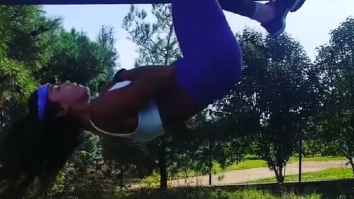 Κατερίνα Στικούδη: Γυμναστική στο χωριό 