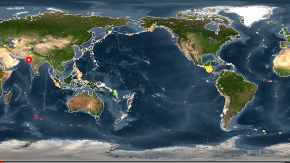 Watch every single earthquake in the world for past 15 years (video-map)