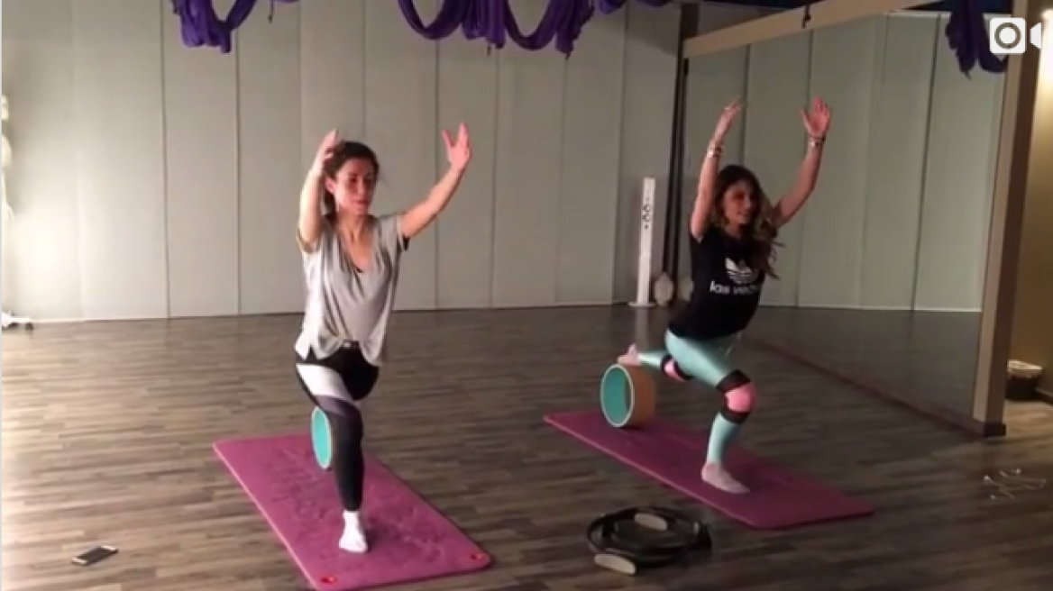 Athina Oikonomakou working out (video)