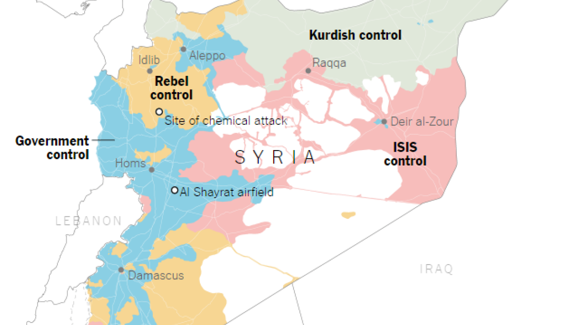 Mapping the targets of the American military attack on Syria