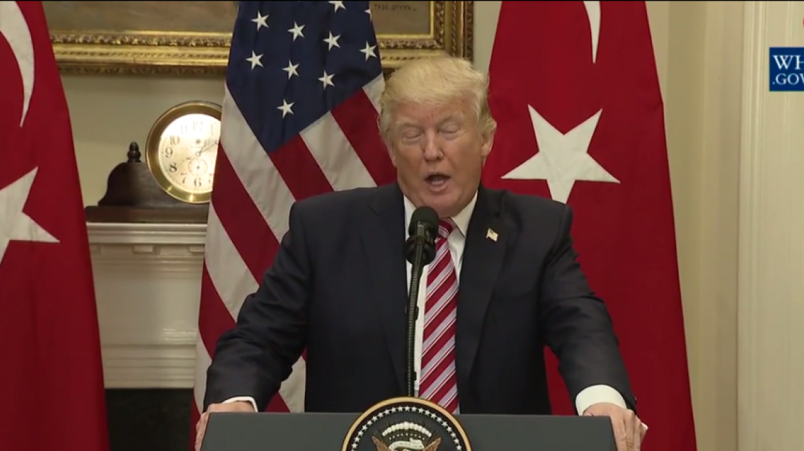 Watch President Trump mispronounce Erdogan’s name repeatedly (video)