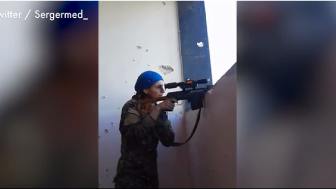 Watch real “amazon” Kurdish fighter defy death! (video)