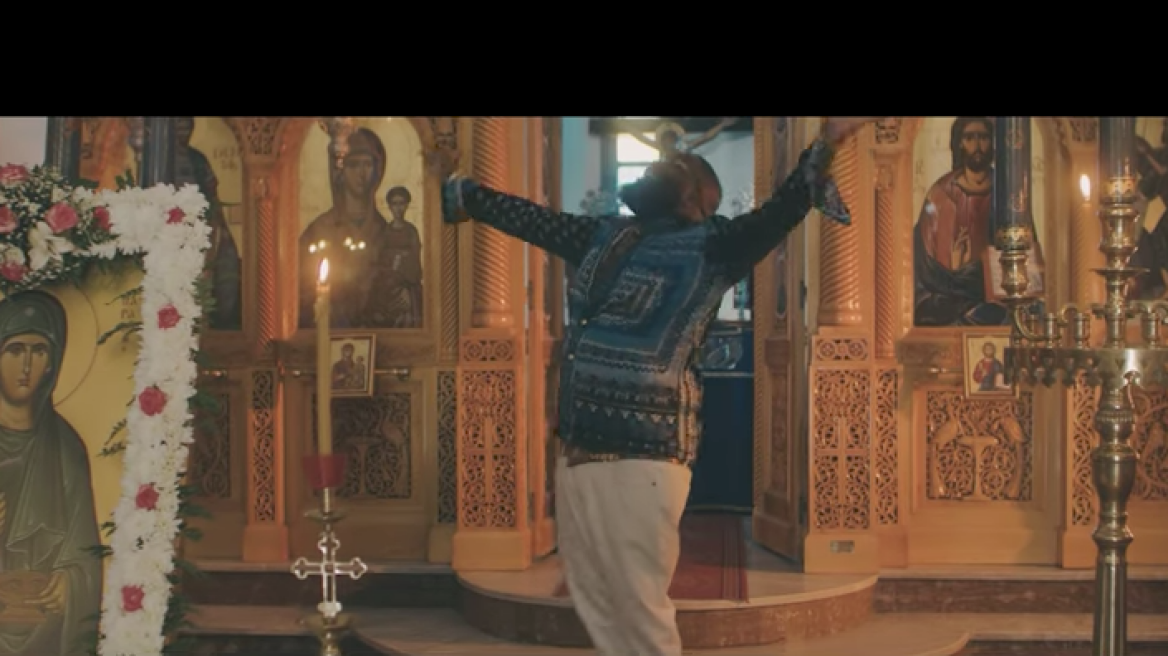Famous rapper sings in Santorini Church. Causes uproar