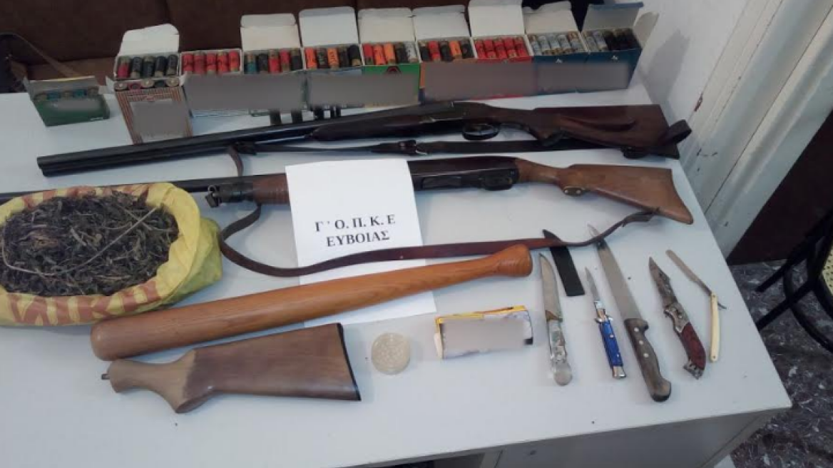 Όπλα και ναρκωτικά στο σπίτι 47χρονου στην Εύβοια