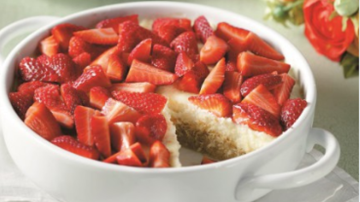 Γρήγορο εκμέκ με κρέμα και φράουλες