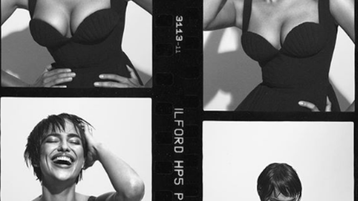 Η Ιρίνα Σάικ με κοντό μαλλί