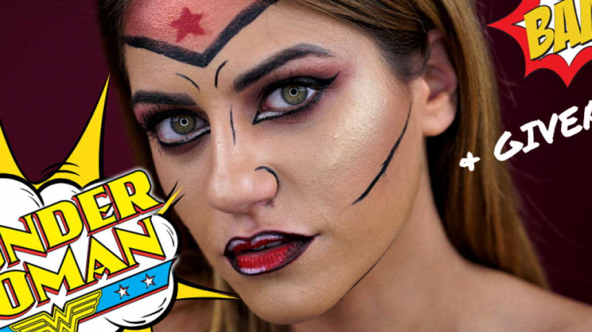 Halloween Idea: Εύκολο Wonder Woman Pop Αrt μακιγιάζ (Video) 