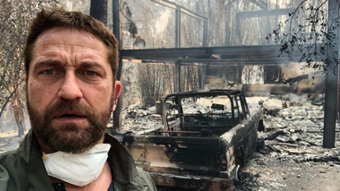 Φωτογραφία: Αποκαΐδια το μισό σπίτι του Gerard Butler 