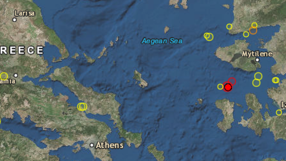 Σεισμός 4 Ρίχτερ κοντά στη Μυτιλήνη