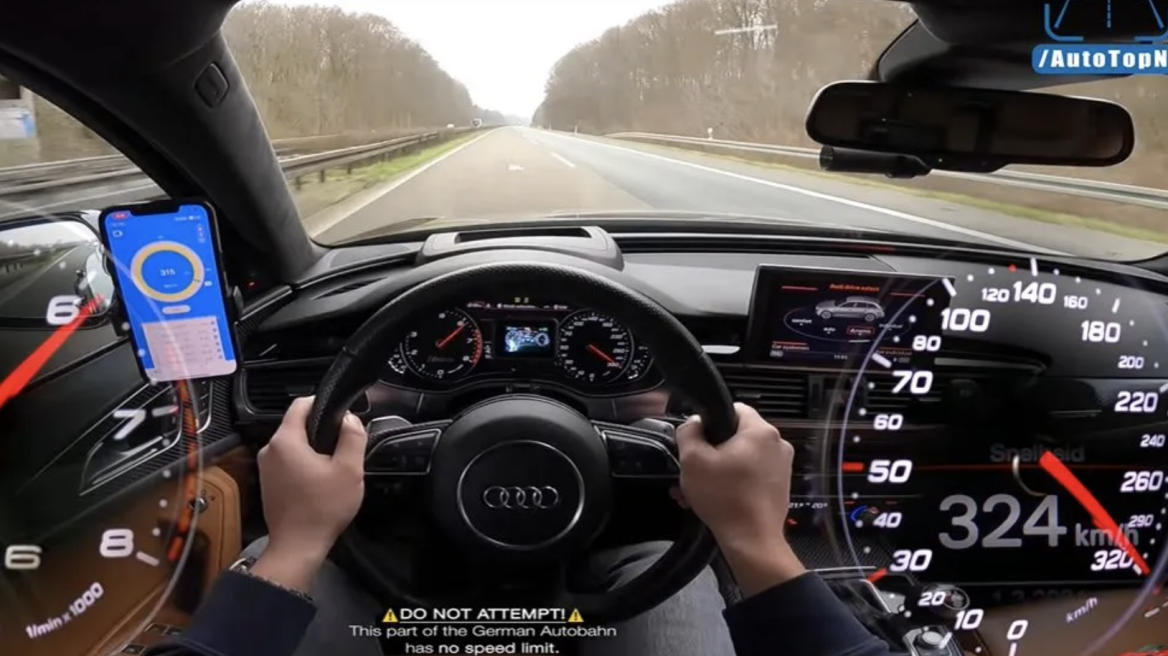 Απίστευτο: Audi «χτυπά» τα 324 km/h και ξαφνικά… μηδενίζει το κοντέρ! (video)